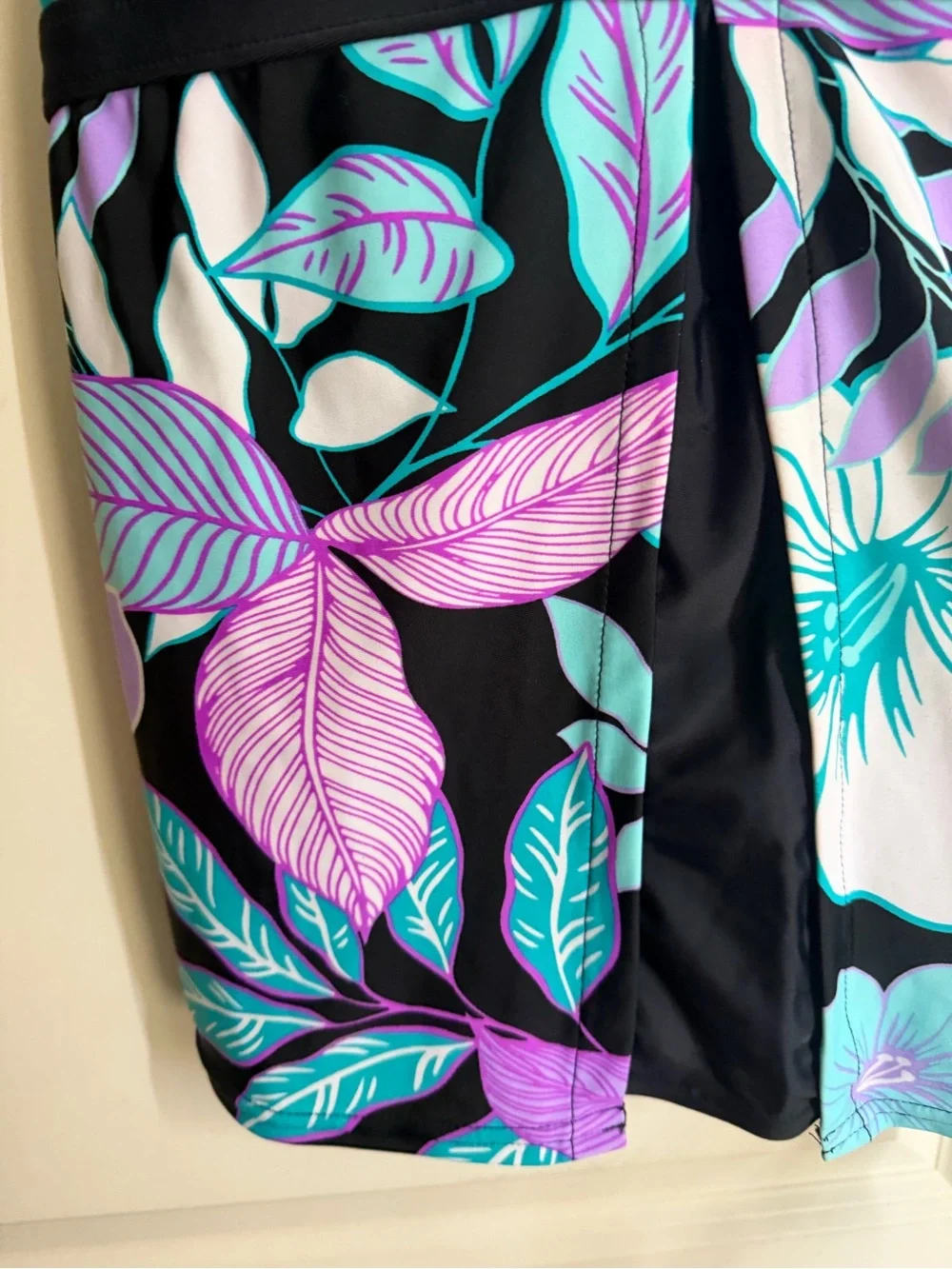 Gerry Purple Floral women Tankini Top XL swim beachy summer tropical boho cruise